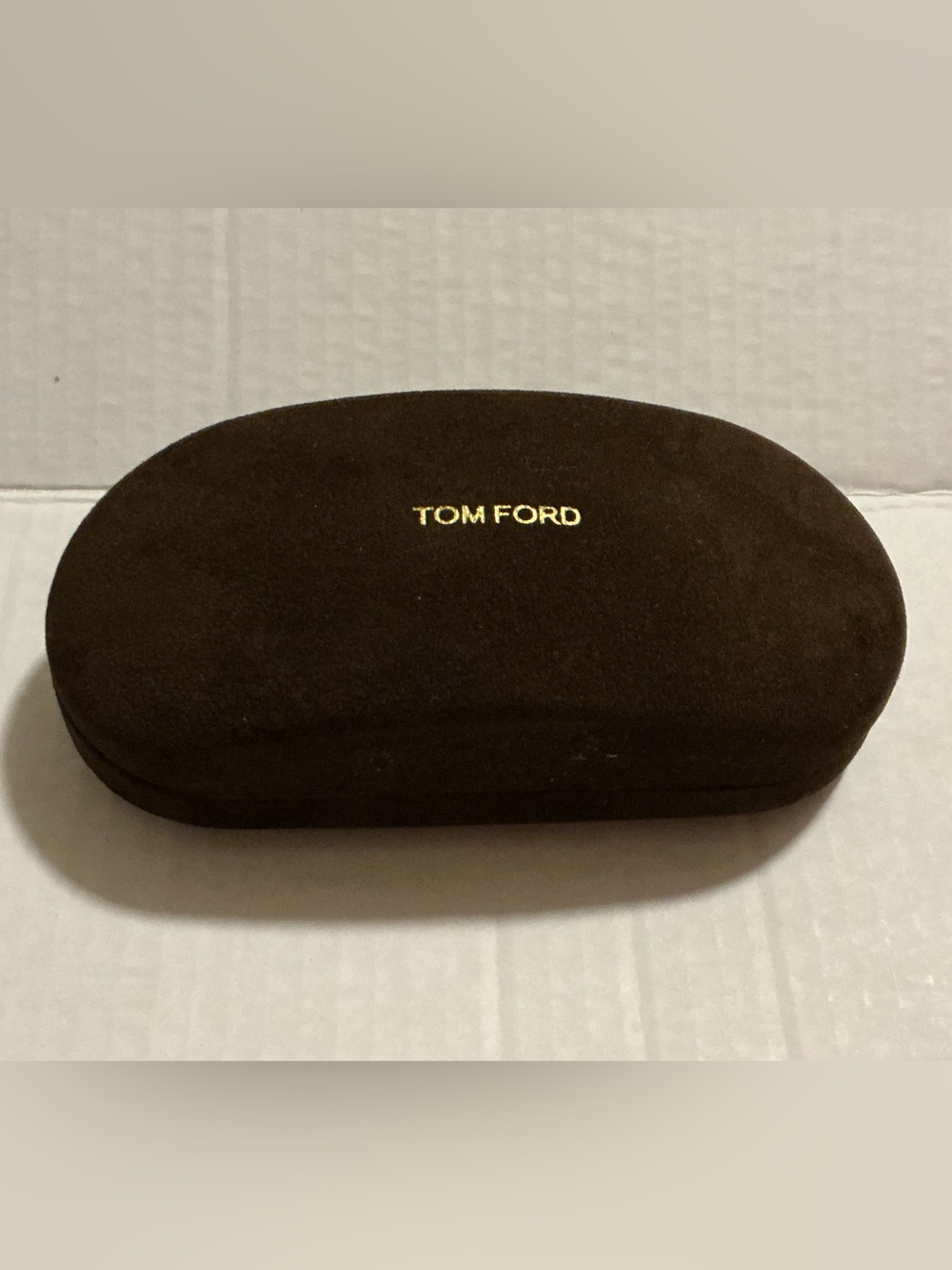 Tom Ford Brown and Gold Velvet Eyewear Case